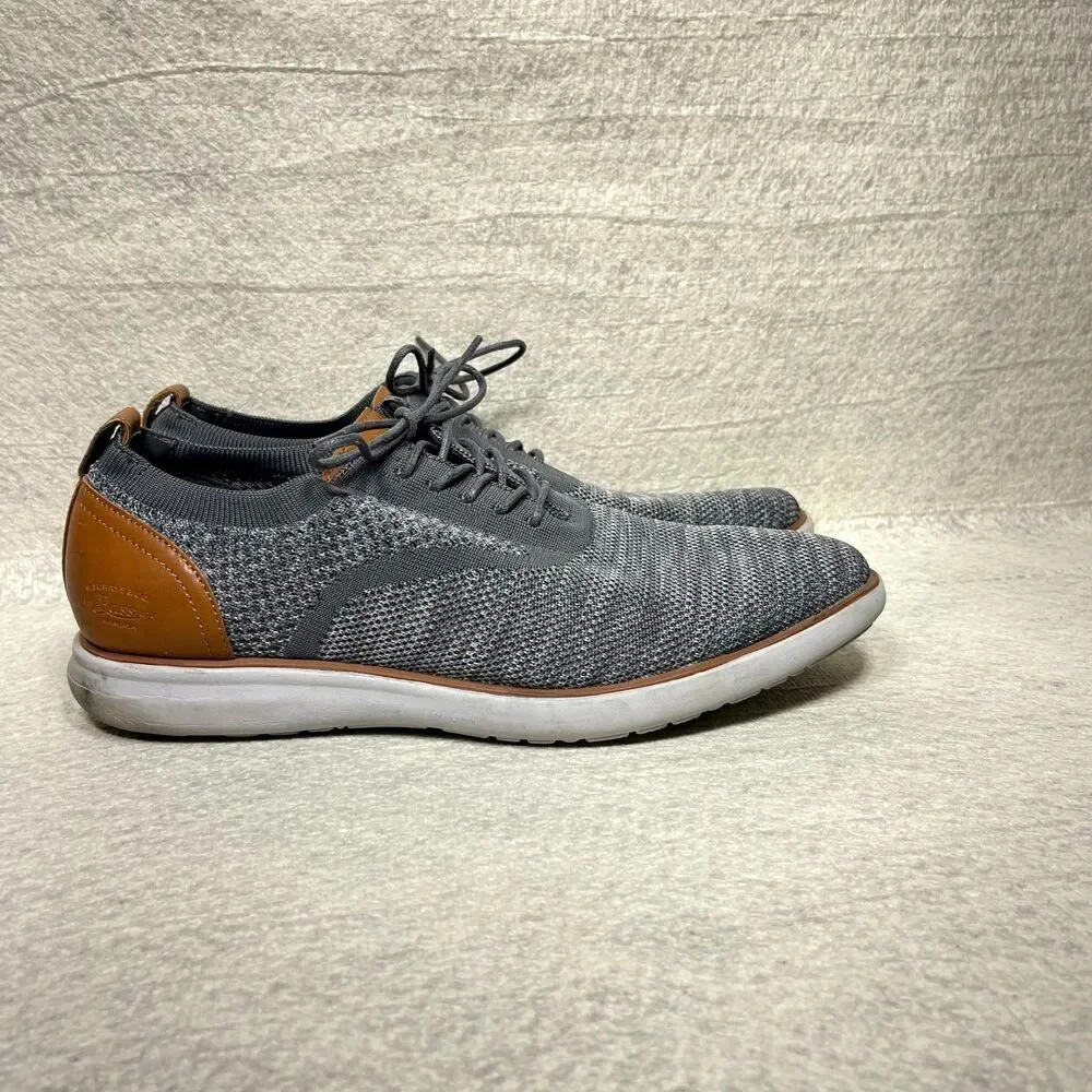 G.H. Bass & Co. Mens Oxford Knit Shoes Size 12 Gray‎